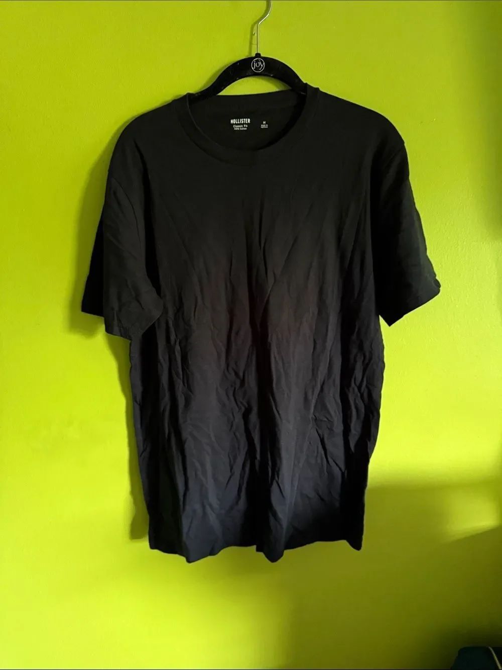 NWT Hollister Black Stretch Classic Fit Short Sleeve Crew Neck Tee Shirt Size M